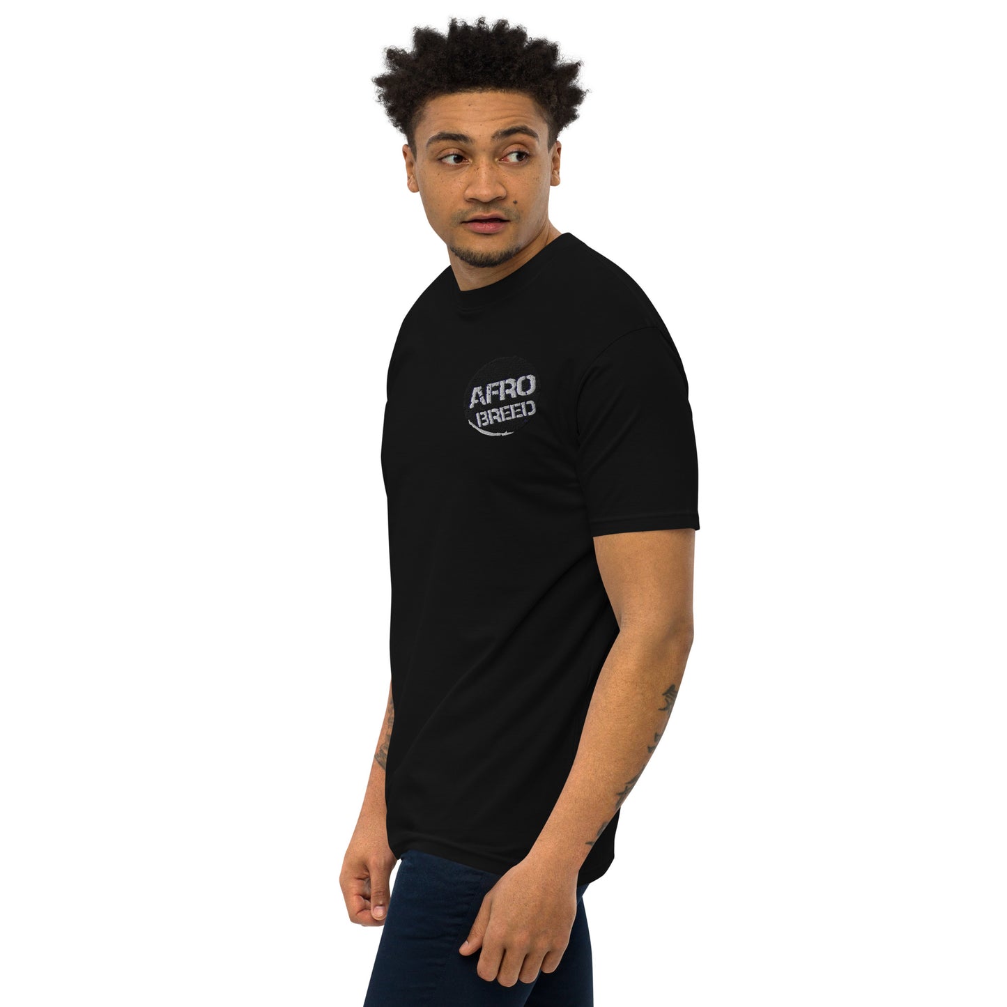Men’s premium heavyweight tee Afro Breed Embroidery
