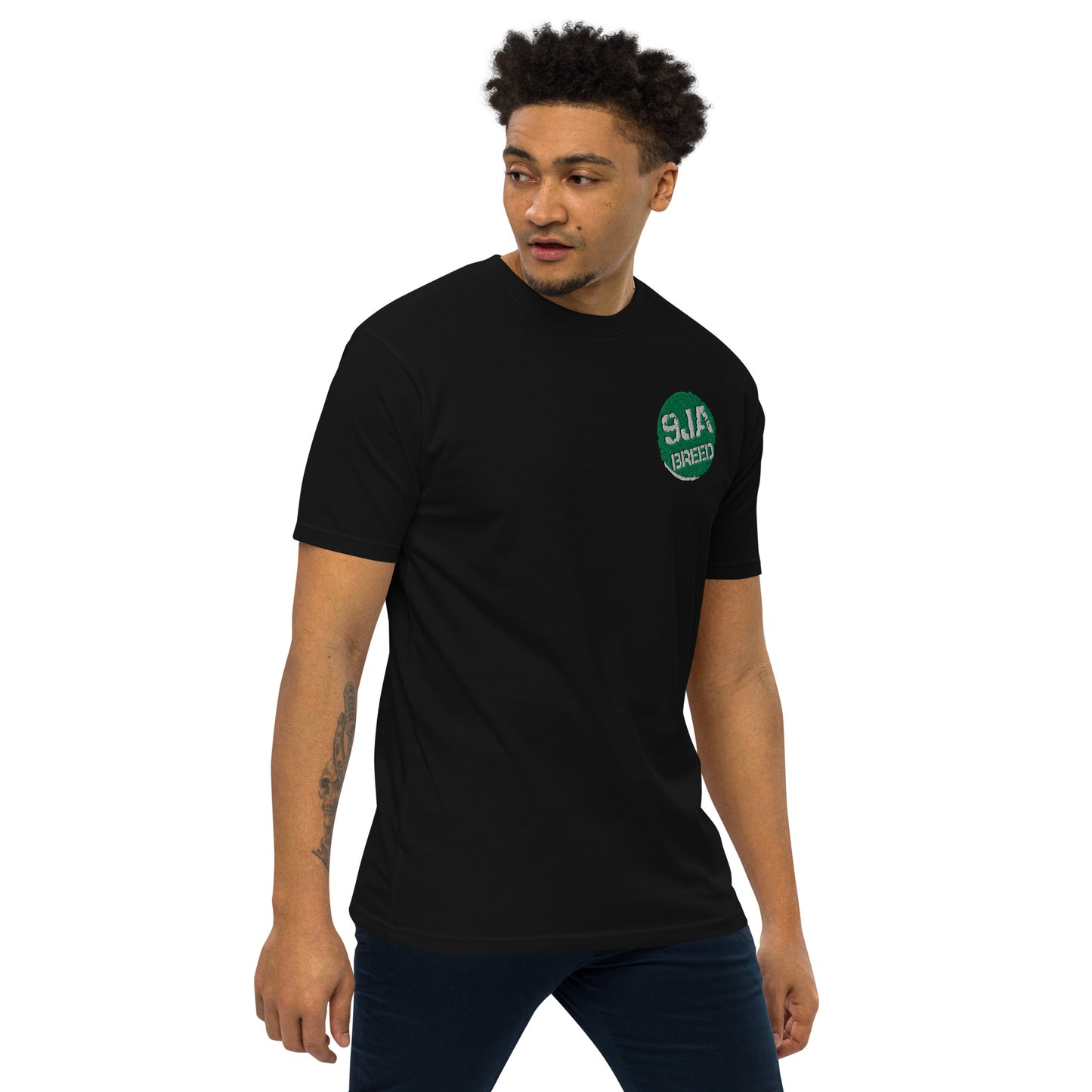 Men’s premium heavyweight tee 9ja Breed Embroidery