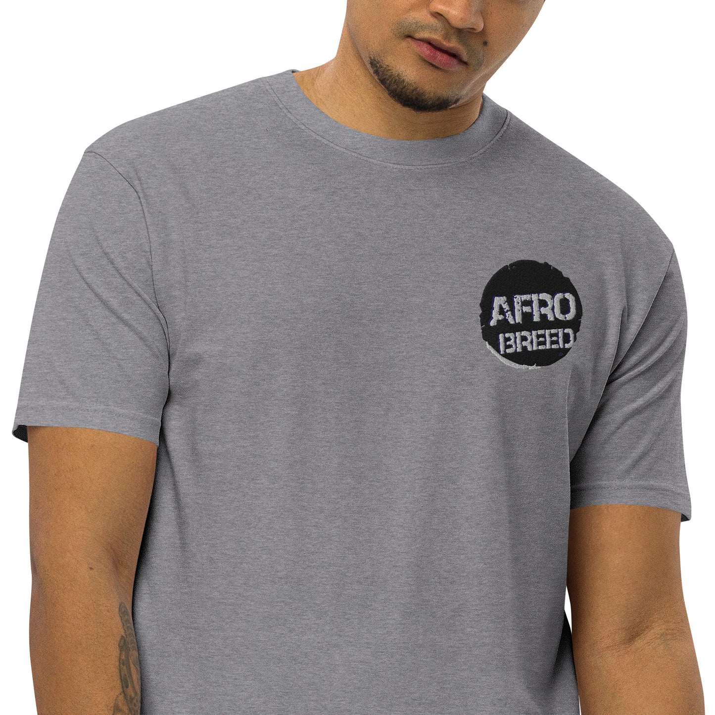 Men’s premium heavyweight tee Afro Breed Embroidery