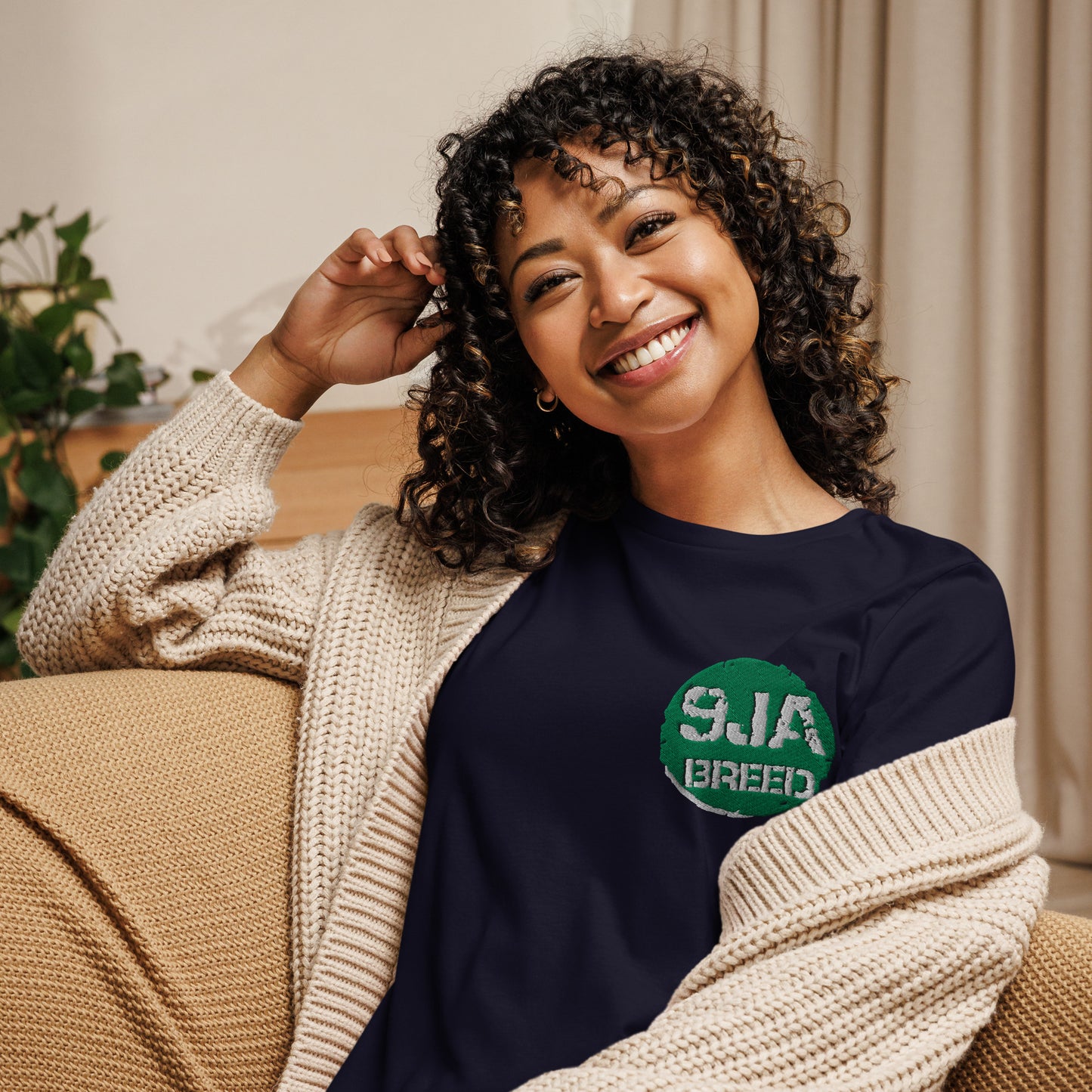 Embroidered Women's Relaxed T-Shirt 9ja Breed