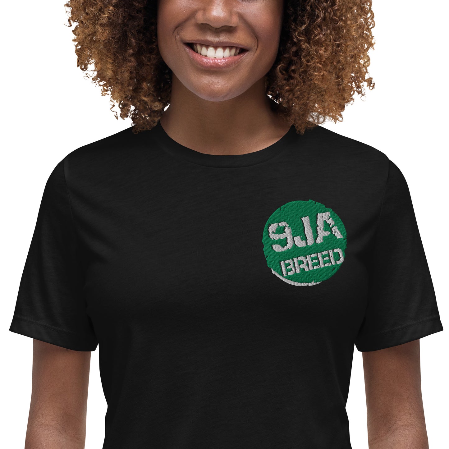 Embroidered Women's Relaxed T-Shirt 9ja Breed