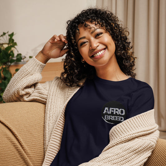 Embroidered Women's Relaxed T-Shirt Afro Breed